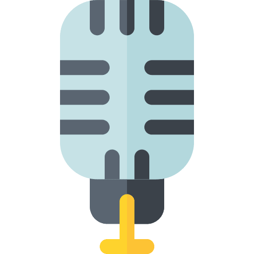 Microphone karaoke music technology icon