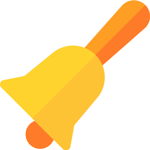 Bell notification music and multimedia school bell icon