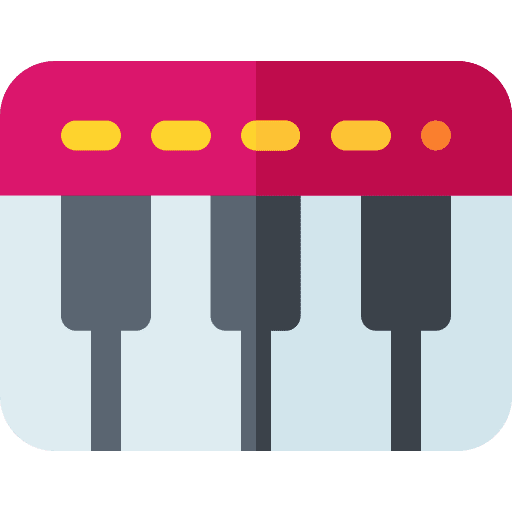 Piano keys organ organs icon