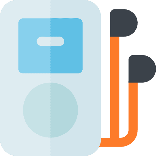 Player portable electronics music icon