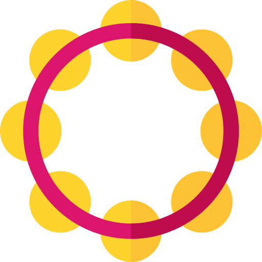 Tambourine percussion instrument tambourine music icon
