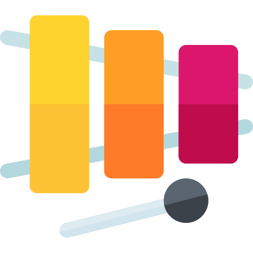 Xylophone music and multimedia orchestra music icon