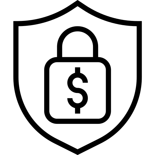 Bank protect dollar symbol business and finance icon