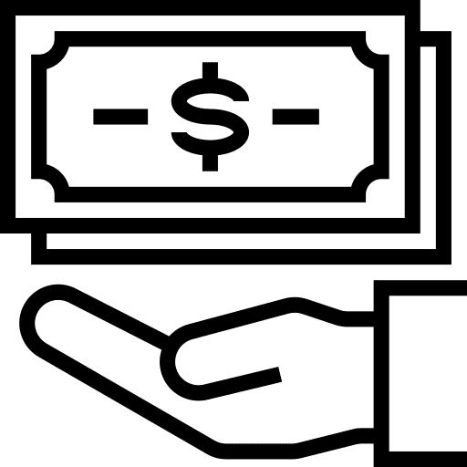 Banking hands papers ebitda icon