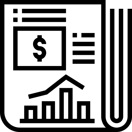 Bill receipt statistics file icon