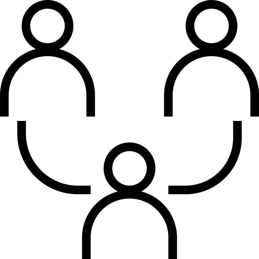 Collaboration team group networking icon