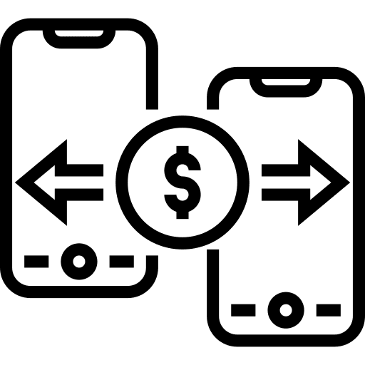 Arrows mobile phone online store mobile icon