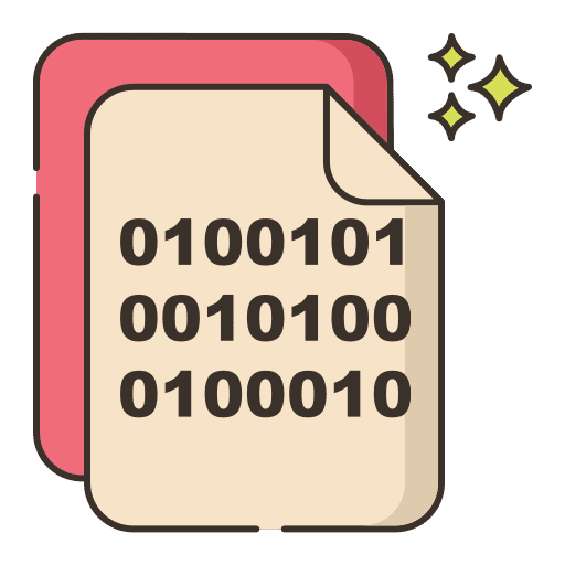 Binary code symbol computer file icon