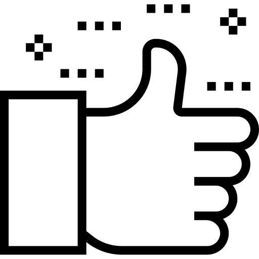 Finger hands and gestures like thumb up icon