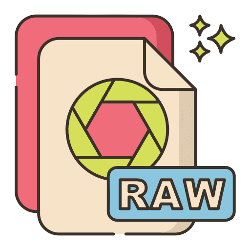 Raw raw file document format icon