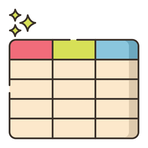 Table web development design grid icon