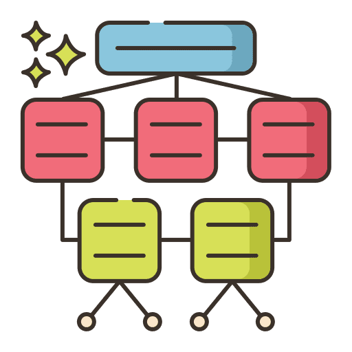 Algorithm business and finance data structure ui icon