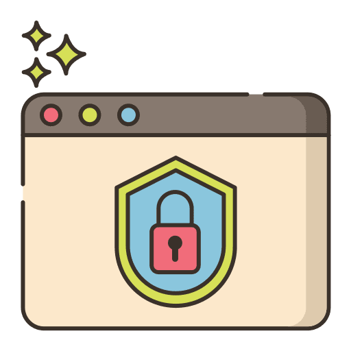 Antivirus connection security protection icon