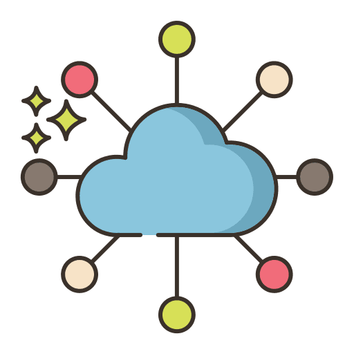 Cloud computing multimedia option ui cloud computing icon