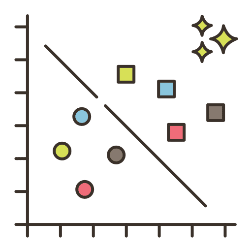 Cluster statistics business and finance graphic icon