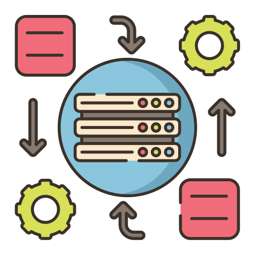 Data synchronization settings file database icon