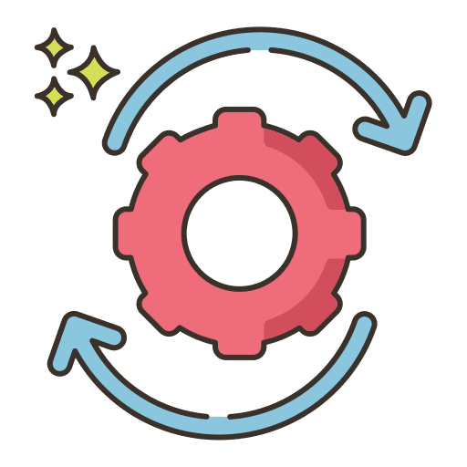 System update gear operating system arrow icon