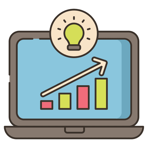 Bar chart laptop chart business and finance icon