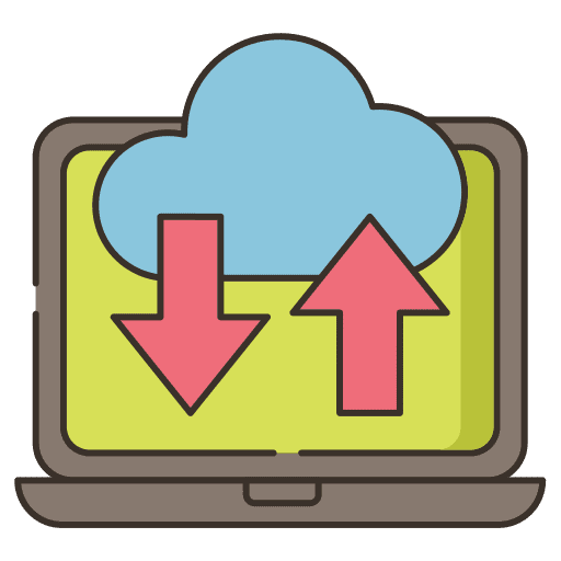 Cloud computing electronics transfer cloud computing icon