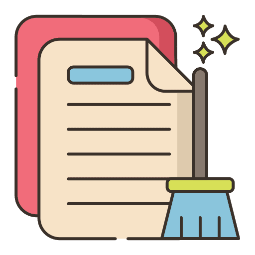 Data cleaning cache file files and folders icon