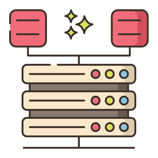 Database hosting files storage icon