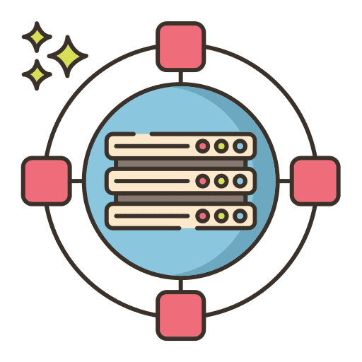 Server servers multimedia files icon