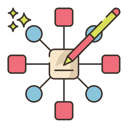 Algorithm ui infography connection icon