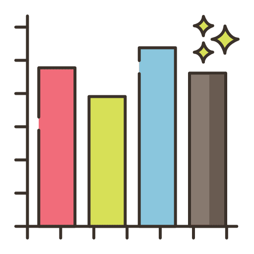 Bar chart business and finance seo and web business icon