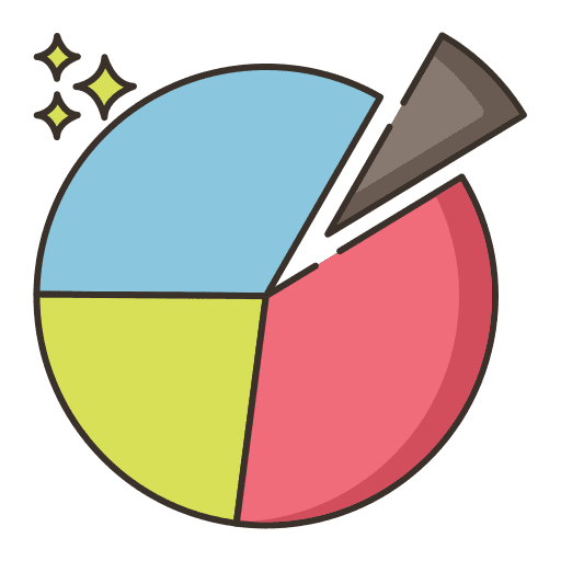 Pie chart stats finances statistics icon