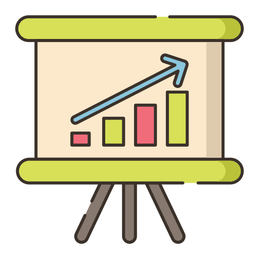 Presentation business statistics chart icon