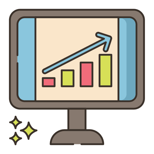Analytics technology bar chart analytics icon