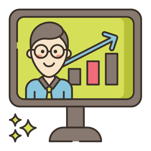 Analytics user chart graph icon