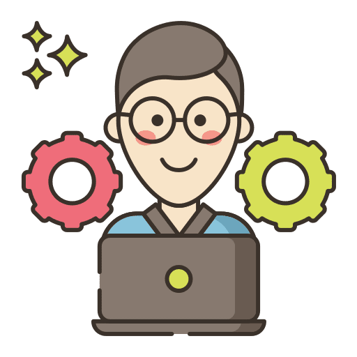 Geek geek laptop avatar icon