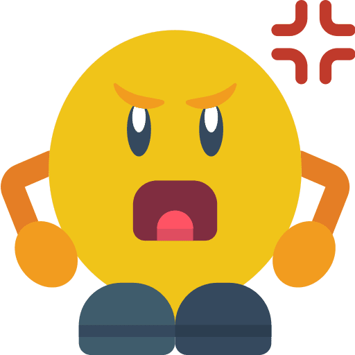 Shouting feelings people smileys icon