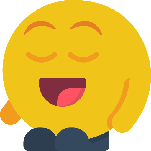 Relaxed emoticon relaxed smiling icon