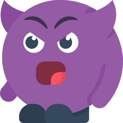 Devil emoji people shouting icon