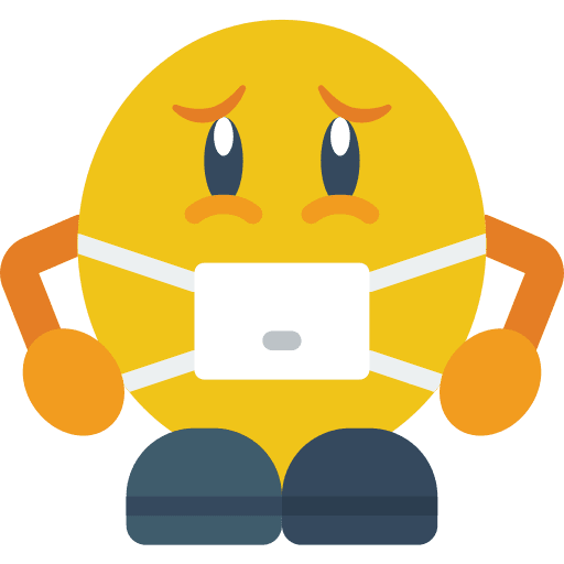 Sick people emoji sick icon