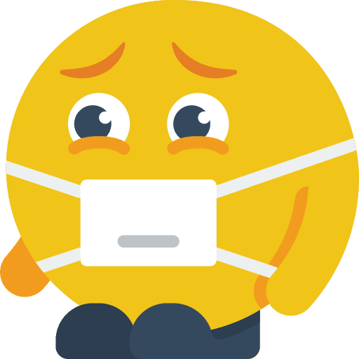 Sick people smileys feelings icon