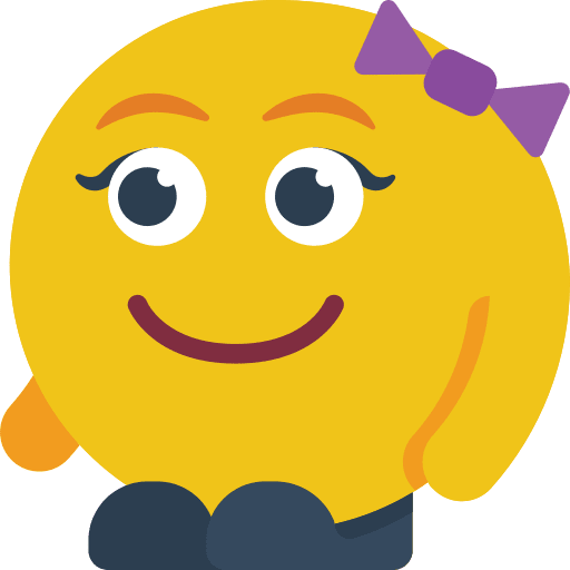 Smiling girl feelings emoji icon
