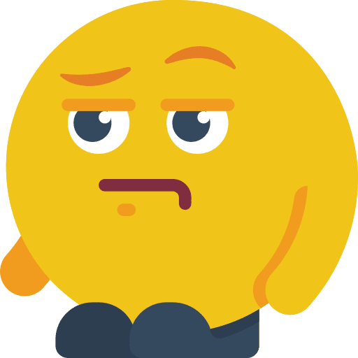 Confused weird feelings emoji icon