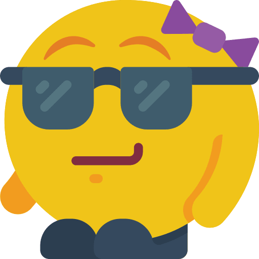 Cool people girl emoticons icon