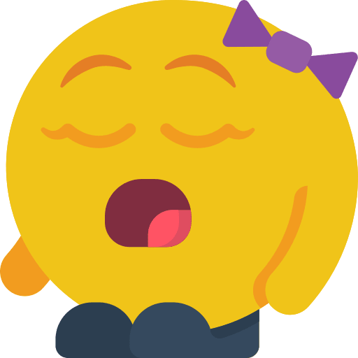 Tired girl people tired icon