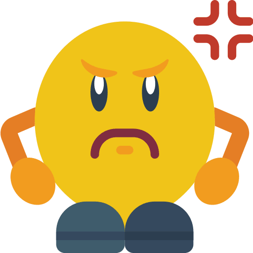 Angry angry feelings people icon
