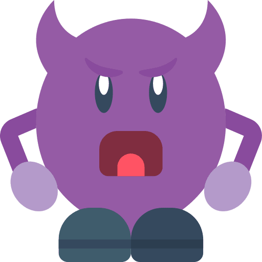 Devil smileys feelings shouting icon