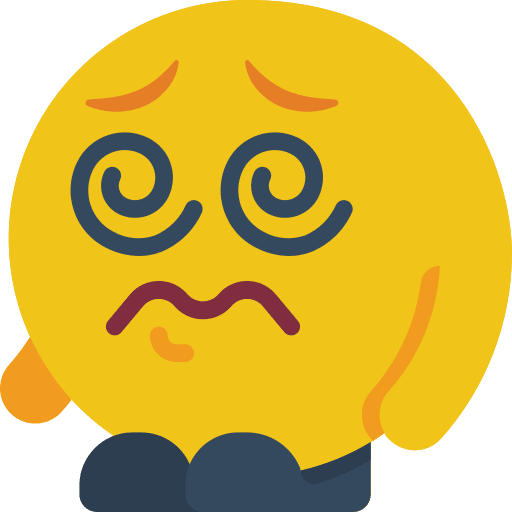 Dizzy dizzy feelings emoji icon