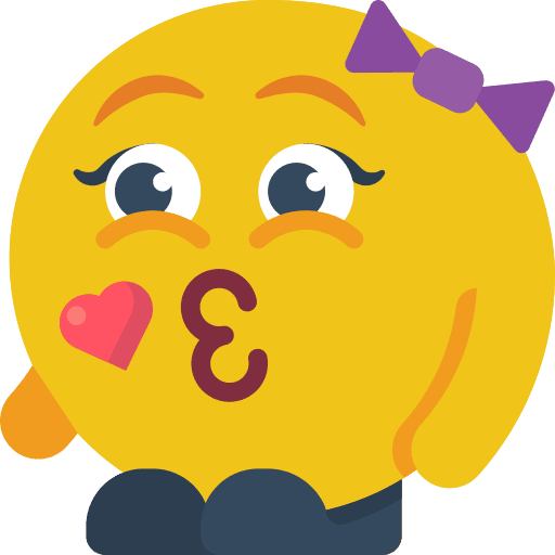 Kiss smileys girl people icon
