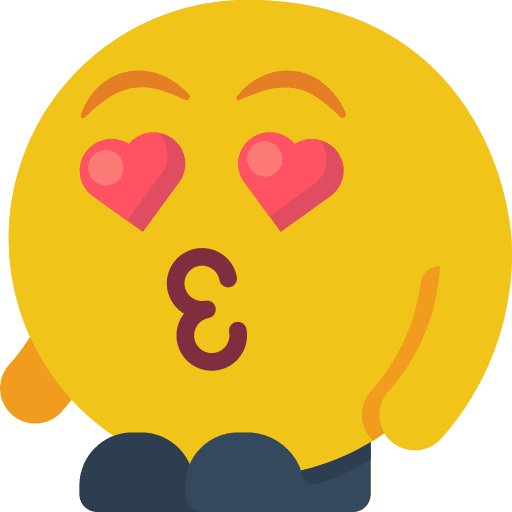 Love kiss love emoticons icon
