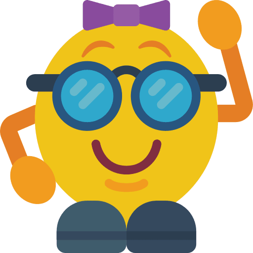Nerd smileys girl emoji icon