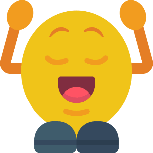 Relaxed smiling emoticons emoji icon