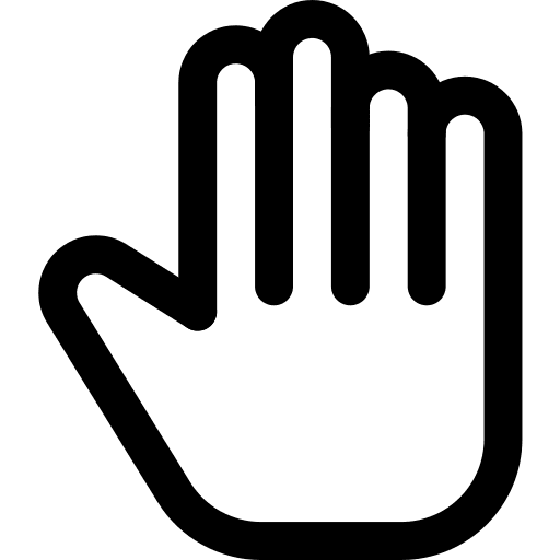 Hand palm interface edit tools icon